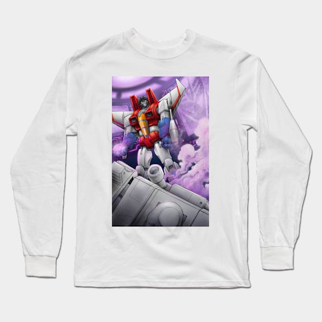 Starscream Triumphant Long Sleeve T-Shirt by AdamCRivera